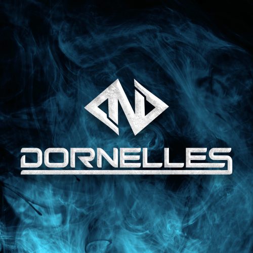 Dornelles Logotipo Misto Arte Azul Claro Vivo